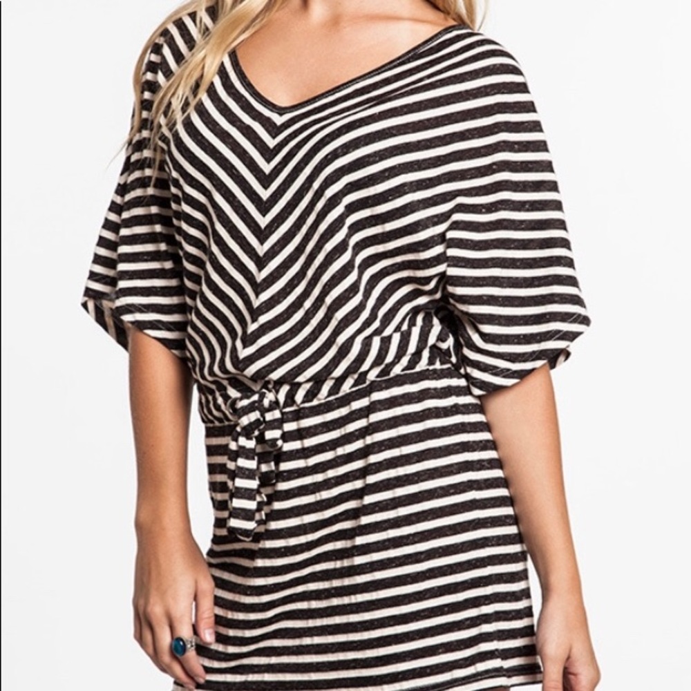 Stripped Kimono Dress